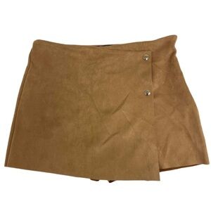 Sophie & Trey Thinkable Suede Skorts Brown